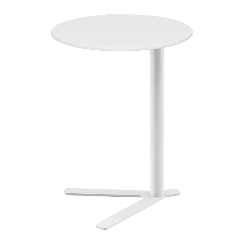 Modern Minimalist V-Shaped Top Round Iron End Table For Living Room