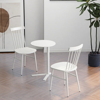 Modern Minimalist V-Shaped Top Round Iron End Table For Living Room