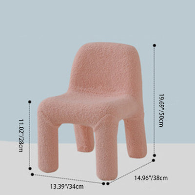 Modern Minimalist Kids Square PE Dining Chair Backrest For Dining Room