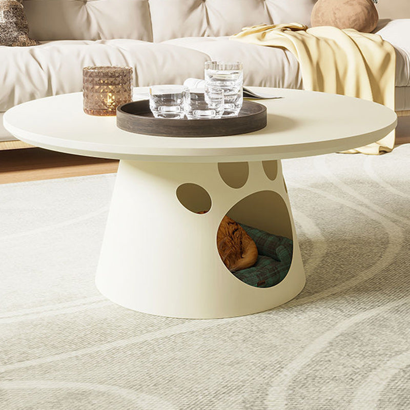 Contemporary Creative Round Board Iron Cat Nest Coffee Table 1-Tier For Living Room