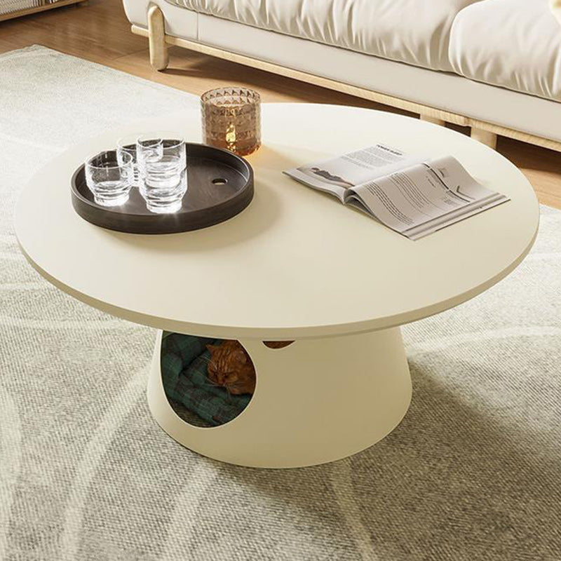 Contemporary Creative Round Board Iron Cat Nest Coffee Table 1-Tier For Living Room