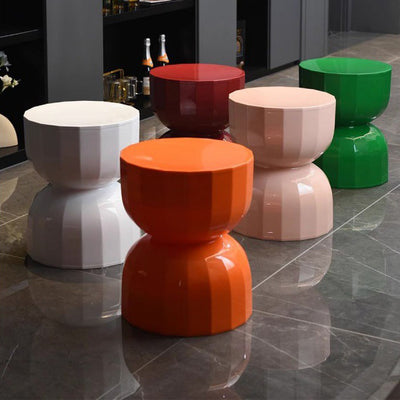 Contemporary Creative Geometric Hourglass ABS End Table For Living Room