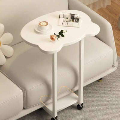 Modern Minimalist Removable Bear Shape Density Board Carbon Steel End Table 2-Tier For Living Room