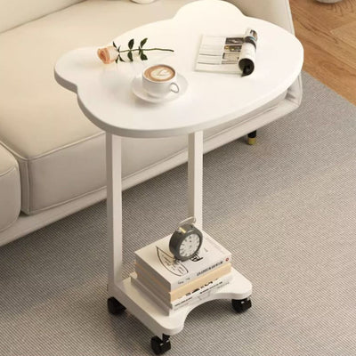 Modern Minimalist Removable Bear Shape Density Board Carbon Steel End Table 2-Tier For Living Room