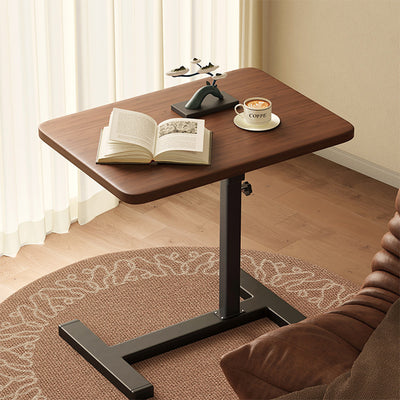 Modern Minimalist Removable Foldable Rectangular Density Board End Table 1-Tier For Living Room