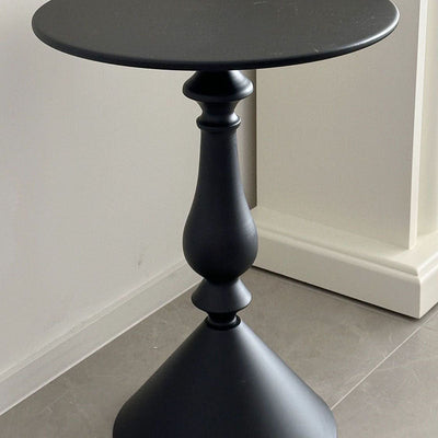 Modern Minimalist Round Cylinder Cone Iron Side Table 1-Tier For Living Room