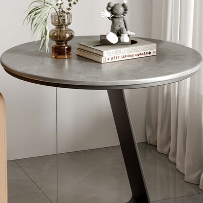 Contemporary Creative Round L-Shaped Rectangular Marble Steel Side Table 1-Tier For Living Room