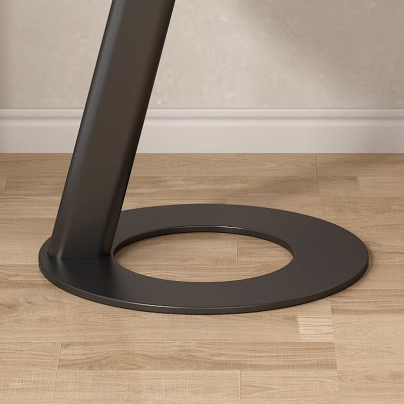 Contemporary Creative Round Square Stand Rock Slab Carbon Steel Side Table 1-Tier For Living Room