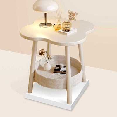 Contemporary Creative Clouds Round Tier 2-Tier Side Table For Living Room