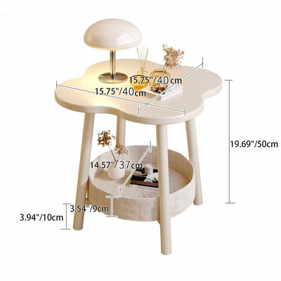 Contemporary Creative Clouds Round Tier 2-Tier Side Table For Living Room