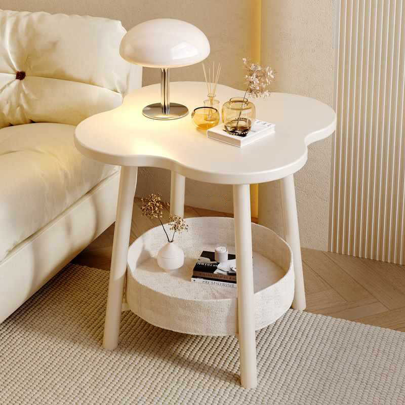 Contemporary Creative Clouds Round Tier 2-Tier Side Table For Living Room