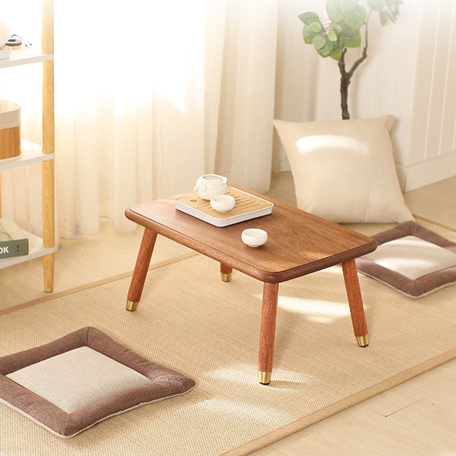 Modern Minimalist Rectangular Wood Grain Top Tatami Coffee Table For Living Room