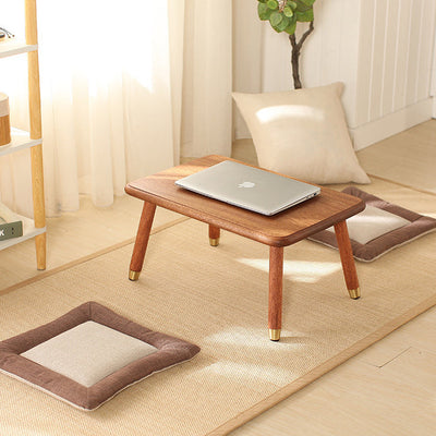 Modern Minimalist Rectangular Wood Grain Top Tatami Coffee Table For Living Room