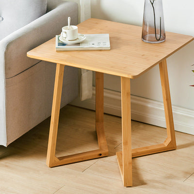 Traditional Japanese Square Solid Wood Top Coffee Table For Living Room