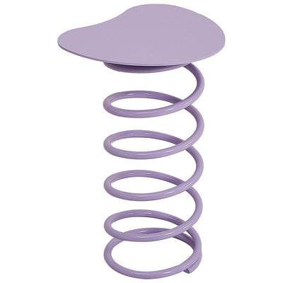 Contemporary Scandinavian Iron Spiral Spring Low Stool For Living Room