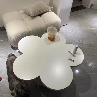 Contemporary Creative Flower Shape MDF Coffee Table For Living Room