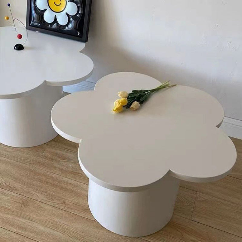 Contemporary Creative Flower Shape MDF Coffee Table For Living Room