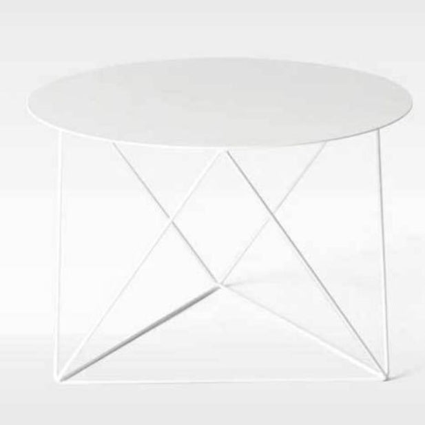 Modern Minimalist Home Round Triangle Legs Iron Coffee Table For Living Room