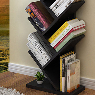 Contemporary Creative Tree Rectangle Wood Bookshelves 5/9 Tier For Home Office