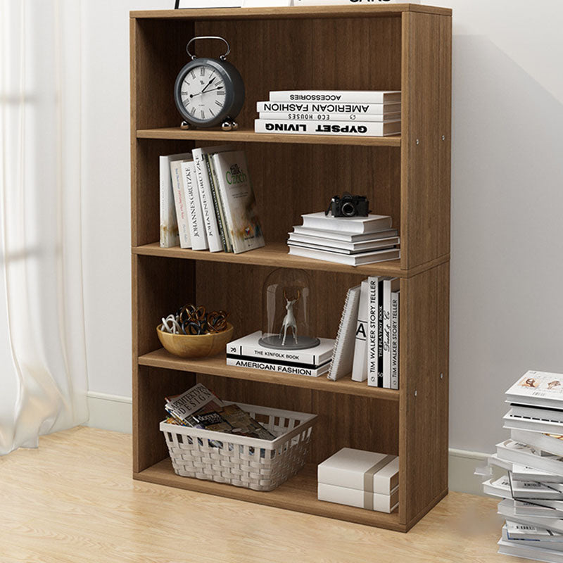 Modern Minimalist Rectangular Wood Bookshelves 2/3/4/5 Tier For Home Office