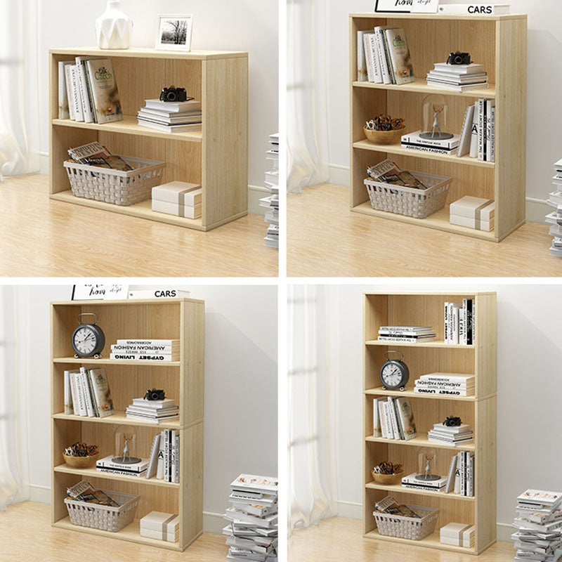 Modern Minimalist Rectangular Wood Bookshelves 2/3/4/5 Tier For Home Office