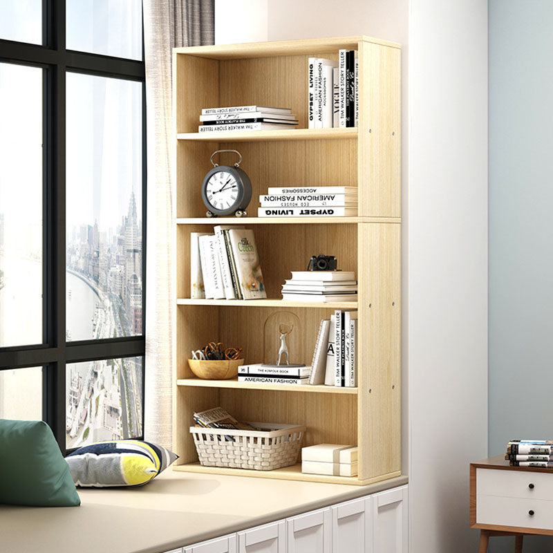 Modern Minimalist Rectangular Wood Bookshelves 2/3/4/5 Tier For Home Office