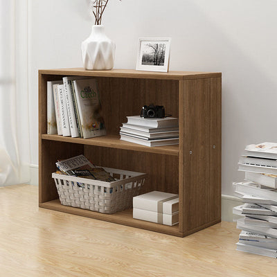 Modern Minimalist Rectangular Wood Bookshelves 2/3/4/5 Tier For Home Office