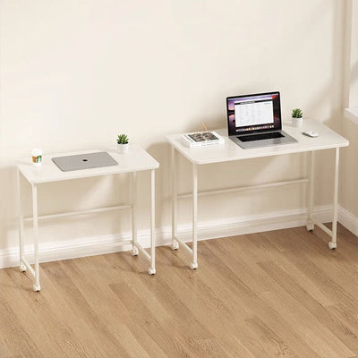 Modern Minimalist Moveable Foldable Rectangular Wood Panel Desk For Home Office