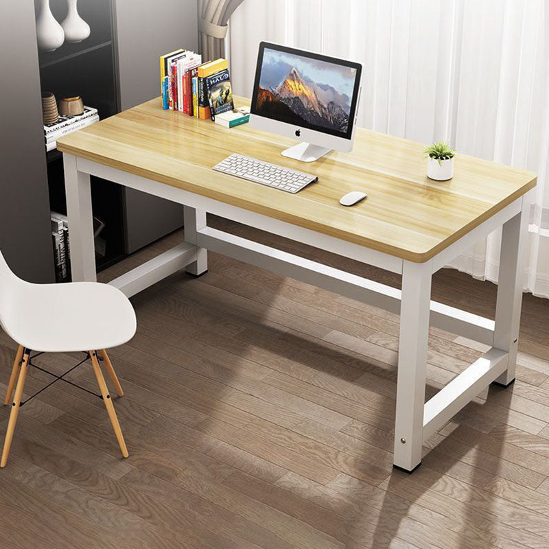 Modern Minimalist Rectangular Grain Plate Steel Desk For Home Office