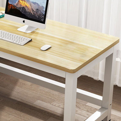 Modern Minimalist Rectangular Grain Plate Steel Desk For Home Office