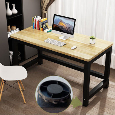 Modern Minimalist Rectangular Grain Plate Steel Desk For Home Office