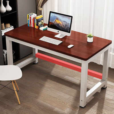 Modern Minimalist Rectangular Grain Plate Steel Desk For Home Office