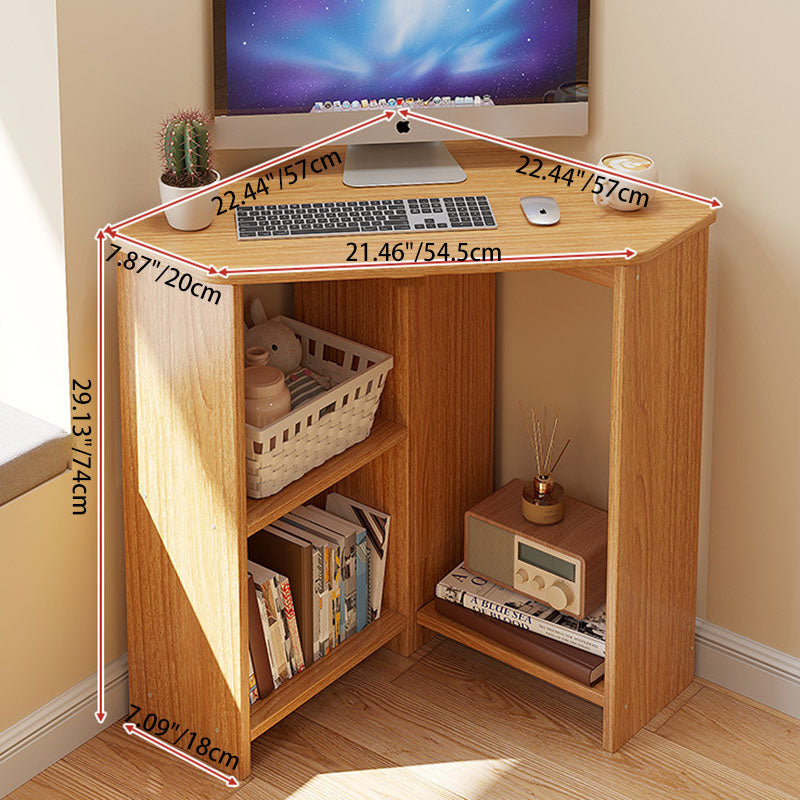 Modern Minimalist Triangle Curved Density Board Desk For Home Office