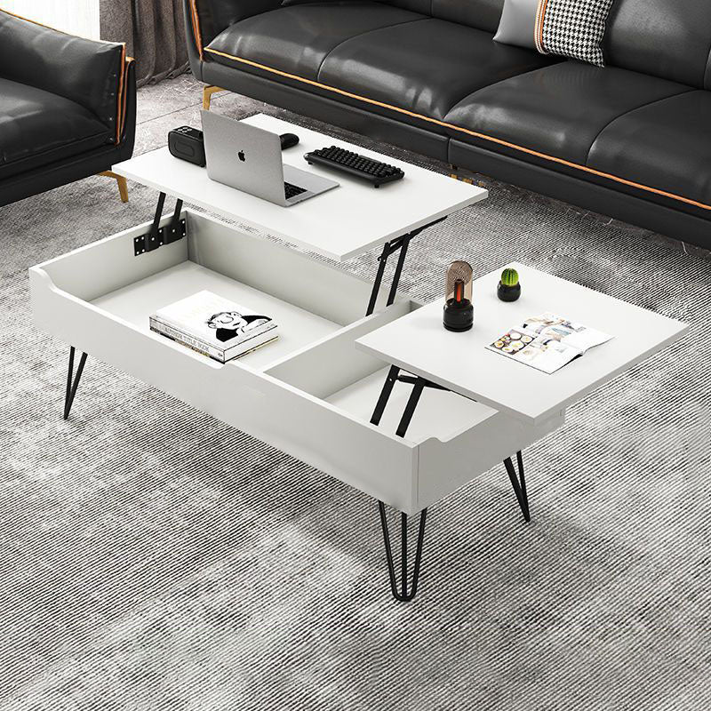 Contemporary Creative Liftable Rectangular Wood Coffee Table 2-Storage For Living Room