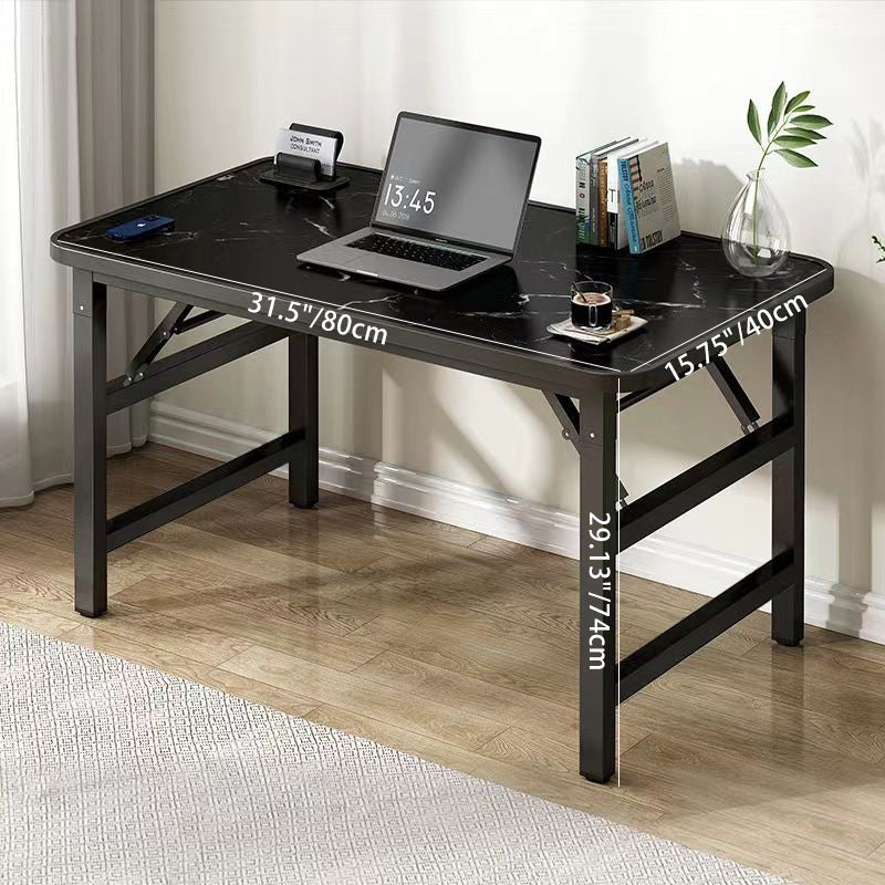 Modern Luxury Foldable Rectangular Density Plate Iron Desk For Home Office