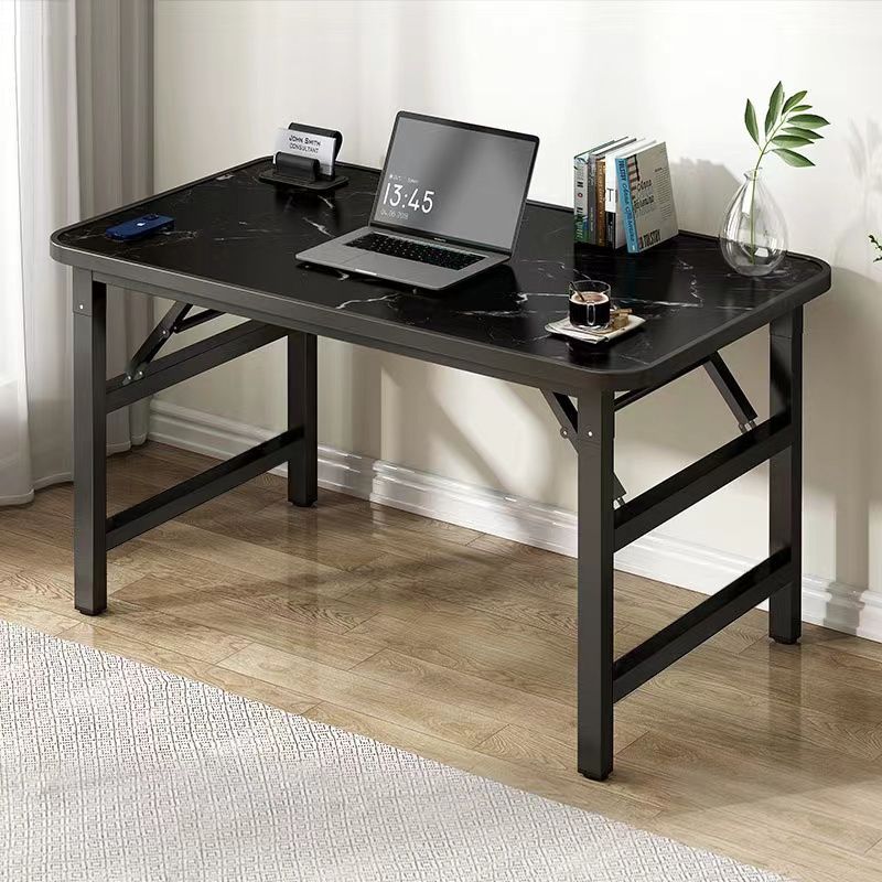 Modern Luxury Foldable Rectangular Density Plate Iron Desk For Home Office