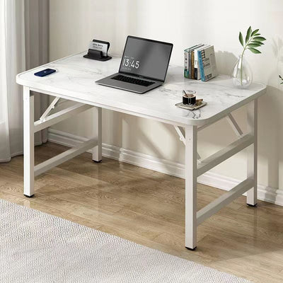 Modern Luxury Foldable Rectangular Density Plate Iron Desk For Home Office