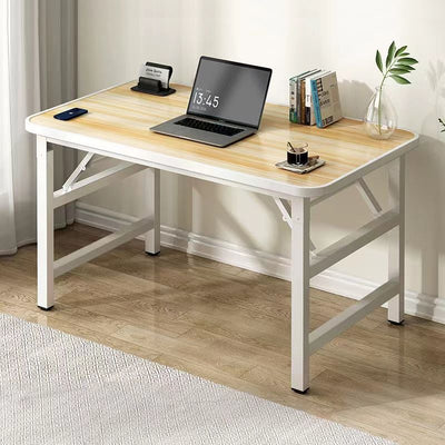 Modern Luxury Foldable Rectangular Density Plate Iron Desk For Home Office