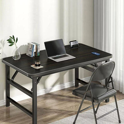 Modern Luxury Foldable Rectangular Density Plate Iron Desk For Home Office