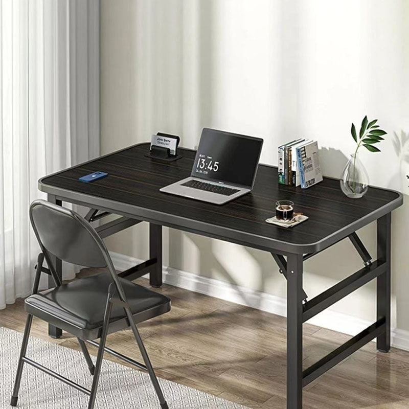 Modern Luxury Foldable Rectangular Density Plate Iron Desk For Home Office