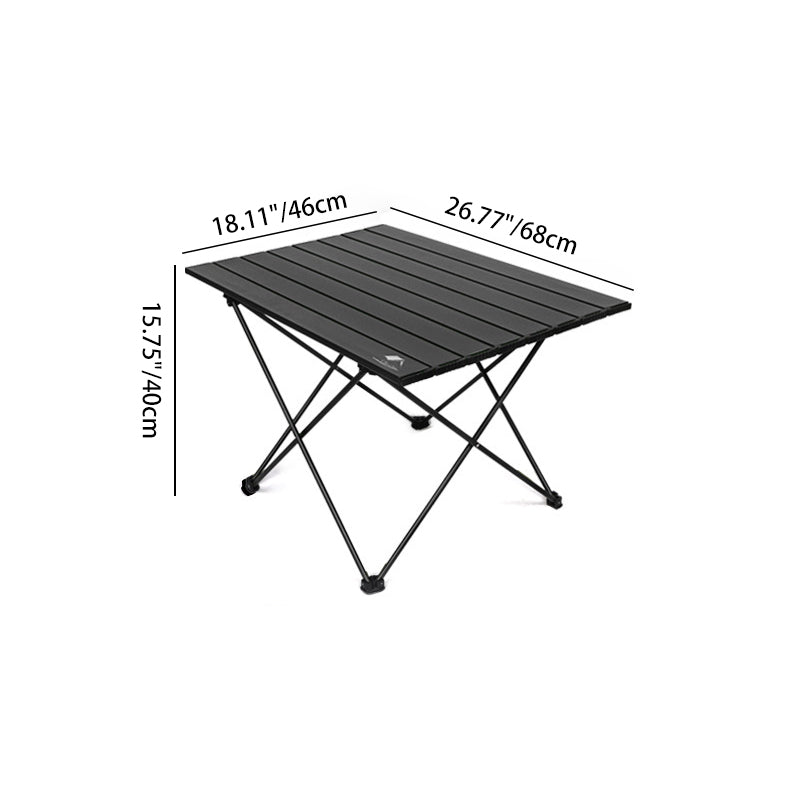 Modern Minimalist Portable Foldable Rectangle Aluminum Outdoor Coffee Table For Outdoor