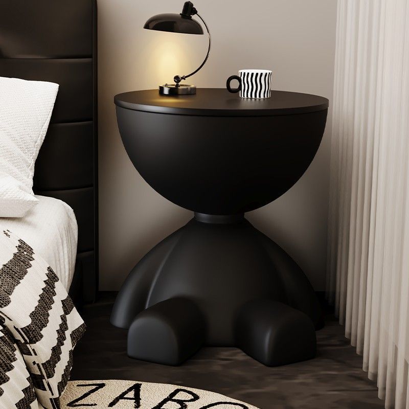 Contemporary Creative Bear Round Plastic Side Table For Living Room