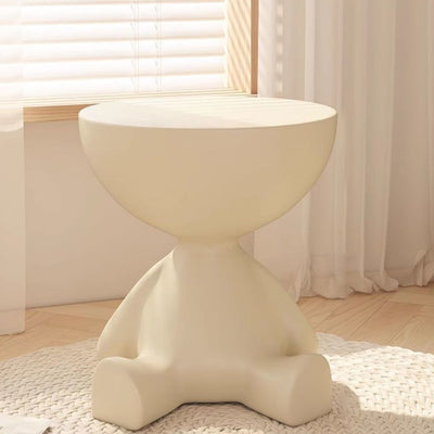 Contemporary Creative Bear Round Plastic Side Table For Living Room