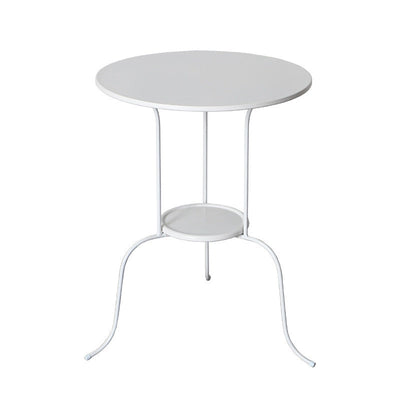 Modern Minimalist Round Tabletop Iron Coffee Table 3-Leg For Living Room