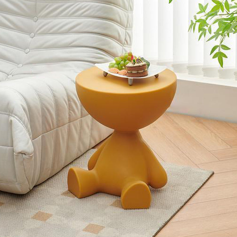 Contemporary Creative Round Tabletop Plastic Side Table For Living Room