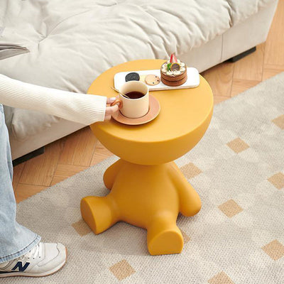 Contemporary Creative Round Tabletop Plastic Side Table For Living Room