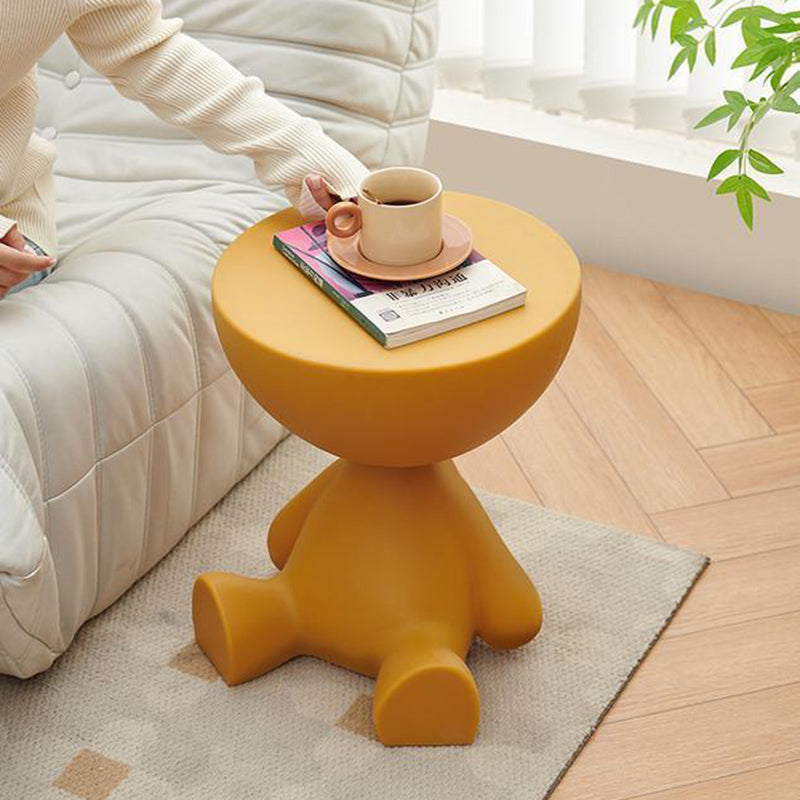 Contemporary Creative Round Tabletop Plastic Side Table For Living Room