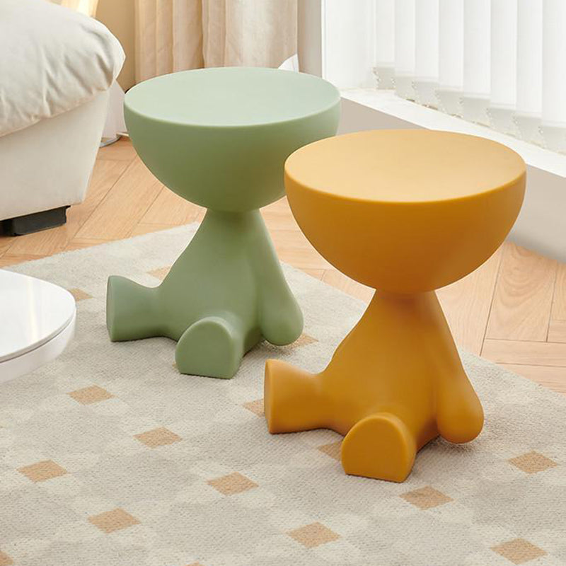 Contemporary Creative Round Tabletop Plastic Side Table For Living Room