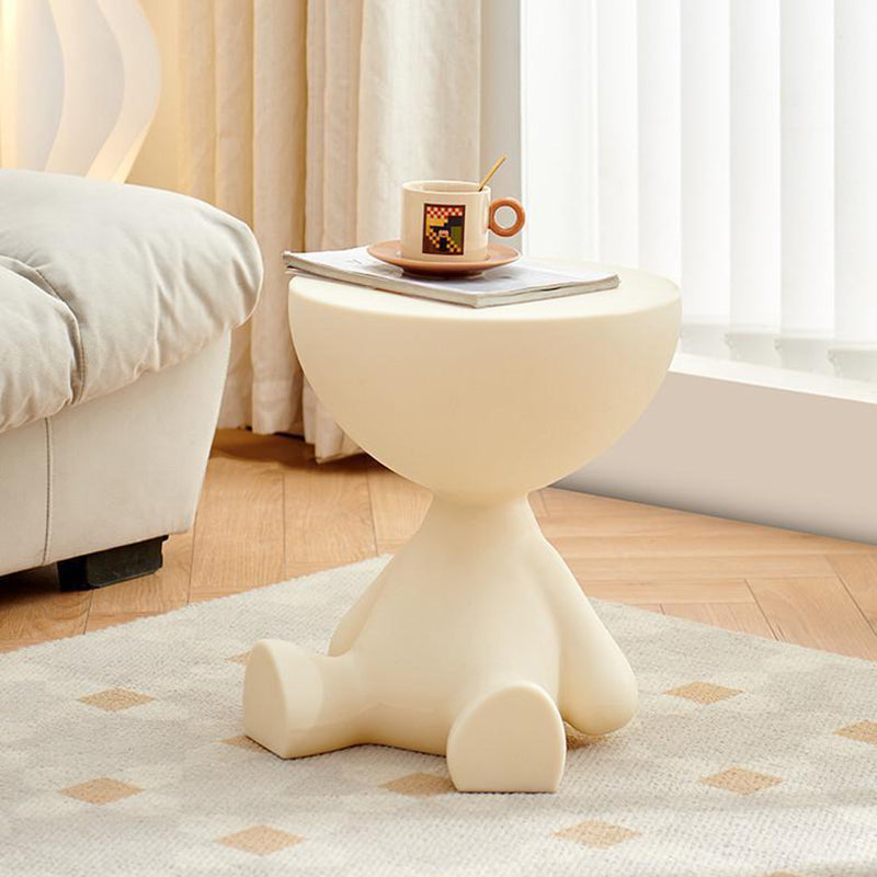 Contemporary Creative Round Tabletop Plastic Side Table For Living Room