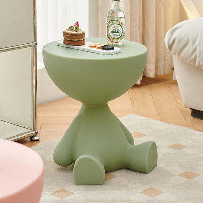 Contemporary Creative Round Tabletop Plastic Side Table For Living Room